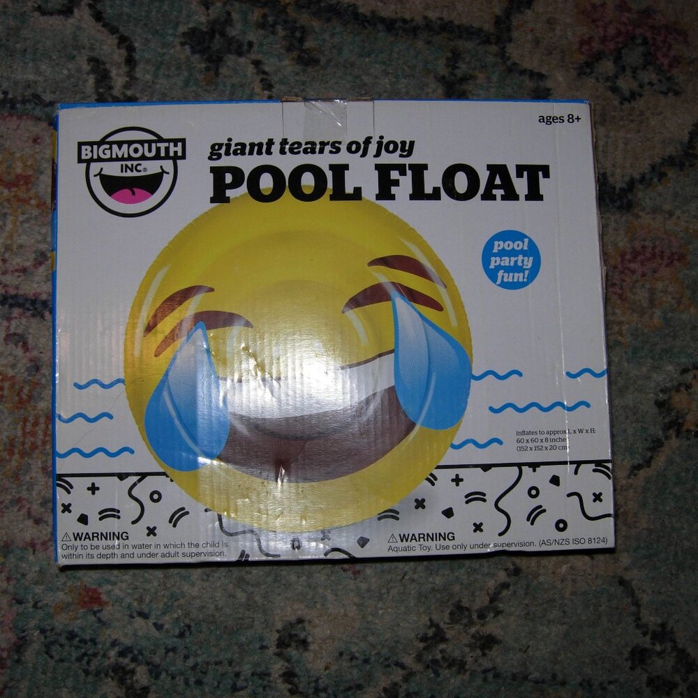 Giant Tears of Joy Emoji Pool Float